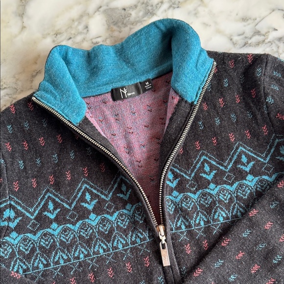 Neve Full Zip-Up Cardigan Sweater 100% Merino Wool Women’s size Medium - Picture 8 of 15